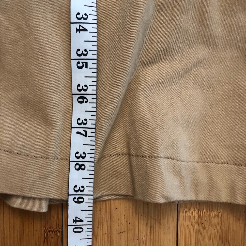 ModCloth Colorblock Contrast Double Breasted Pleated Tan Yellow Trench Coat M - Picture 16 of 16